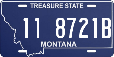 MT license plate 118721B