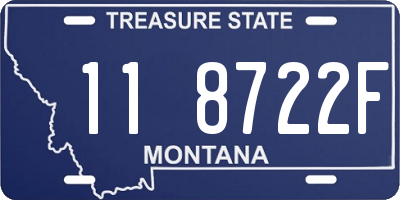 MT license plate 118722F
