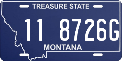 MT license plate 118726G