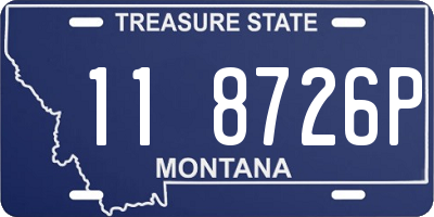 MT license plate 118726P