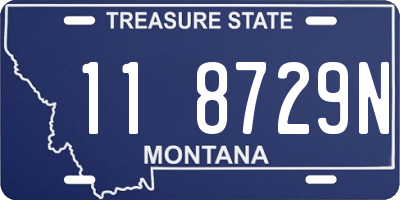 MT license plate 118729N