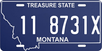 MT license plate 118731X