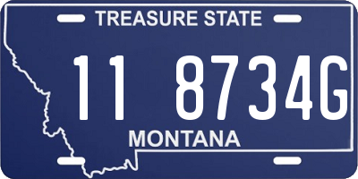 MT license plate 118734G