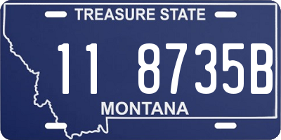 MT license plate 118735B