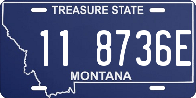 MT license plate 118736E