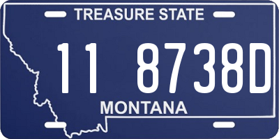 MT license plate 118738D