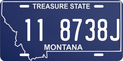 MT license plate 118738J