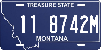MT license plate 118742M