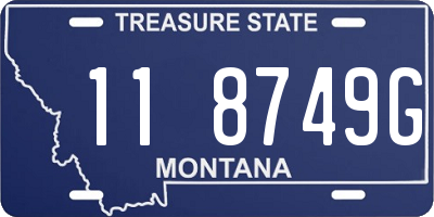 MT license plate 118749G