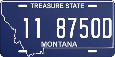 MT license plate 118750D