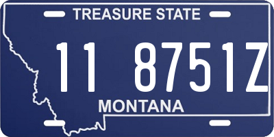 MT license plate 118751Z