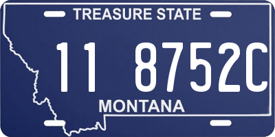 MT license plate 118752C