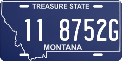 MT license plate 118752G