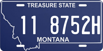 MT license plate 118752H