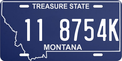 MT license plate 118754K