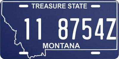 MT license plate 118754Z