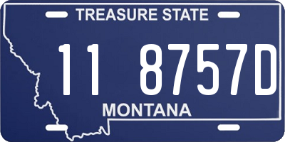 MT license plate 118757D