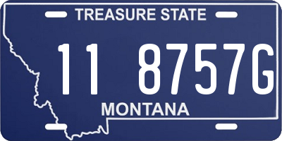 MT license plate 118757G