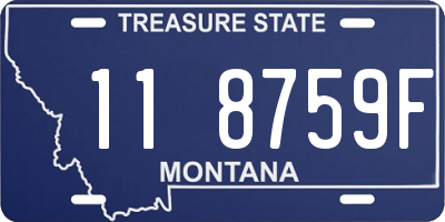 MT license plate 118759F