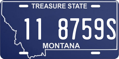 MT license plate 118759S
