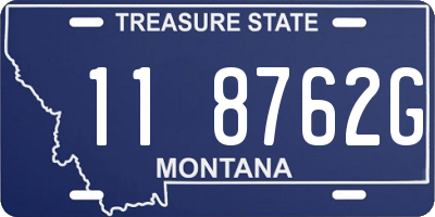 MT license plate 118762G