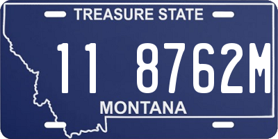 MT license plate 118762M