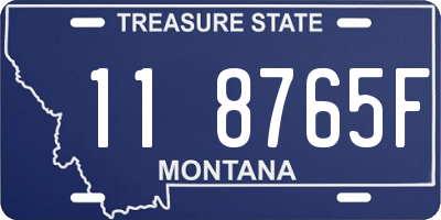 MT license plate 118765F