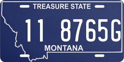 MT license plate 118765G