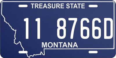 MT license plate 118766D