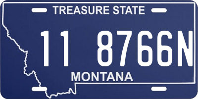 MT license plate 118766N