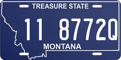 MT license plate 118772Q