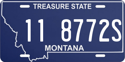 MT license plate 118772S