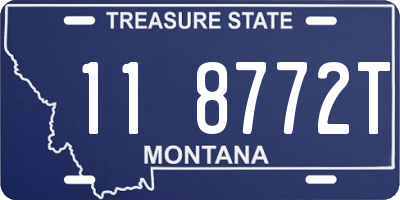 MT license plate 118772T