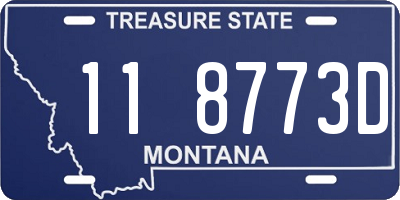 MT license plate 118773D