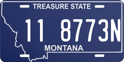 MT license plate 118773N