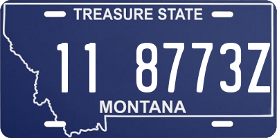 MT license plate 118773Z