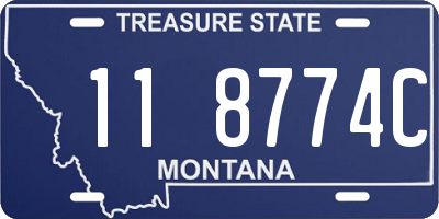 MT license plate 118774C