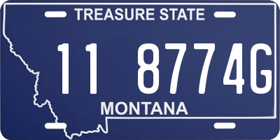 MT license plate 118774G