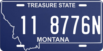MT license plate 118776N