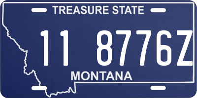 MT license plate 118776Z