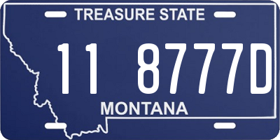 MT license plate 118777D