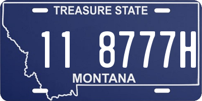 MT license plate 118777H