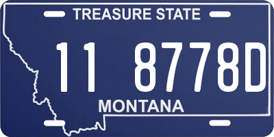 MT license plate 118778D