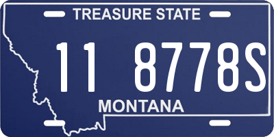 MT license plate 118778S