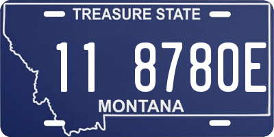 MT license plate 118780E