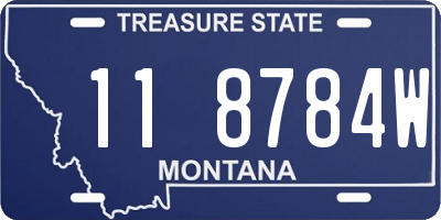 MT license plate 118784W