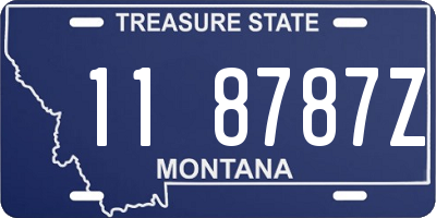 MT license plate 118787Z