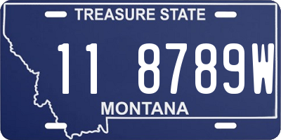 MT license plate 118789W