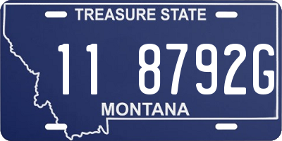 MT license plate 118792G