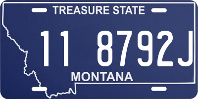 MT license plate 118792J